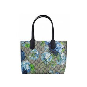 Gucci GG Supreme Blooms Reversible Tote Bag Blue - S